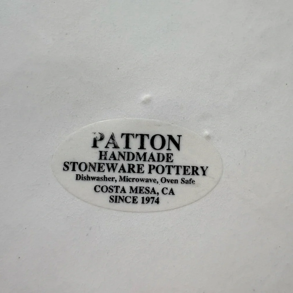 Patton handmade Stoneware pottery Fruit Dinner Plate - Multicolor- made in USA.